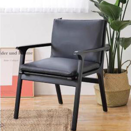 FANGRONG Armchair 585*598*780 Nordic simple solid wood dining chairs, single person sofa chairs, backrest, lazy leisure chairs