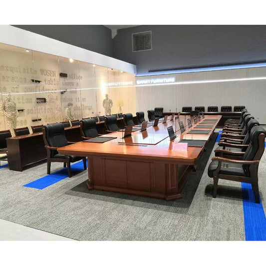 FANGRONG Meeting Table High quality and environmentally friendly multi-layer board Seven light environmentally friendly paint Environmental Conference Table Office Staff Negotiation Conference Table