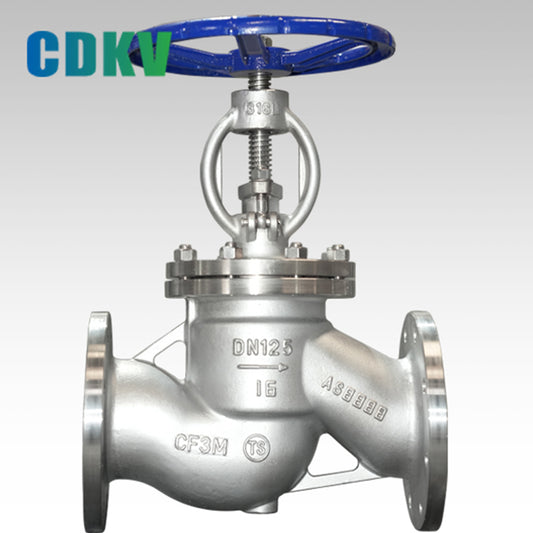 DAKE J41W-16P globe valve 316L Manual shut-off valve, stainless steel flange shut-off valve, high-temperature steam valve