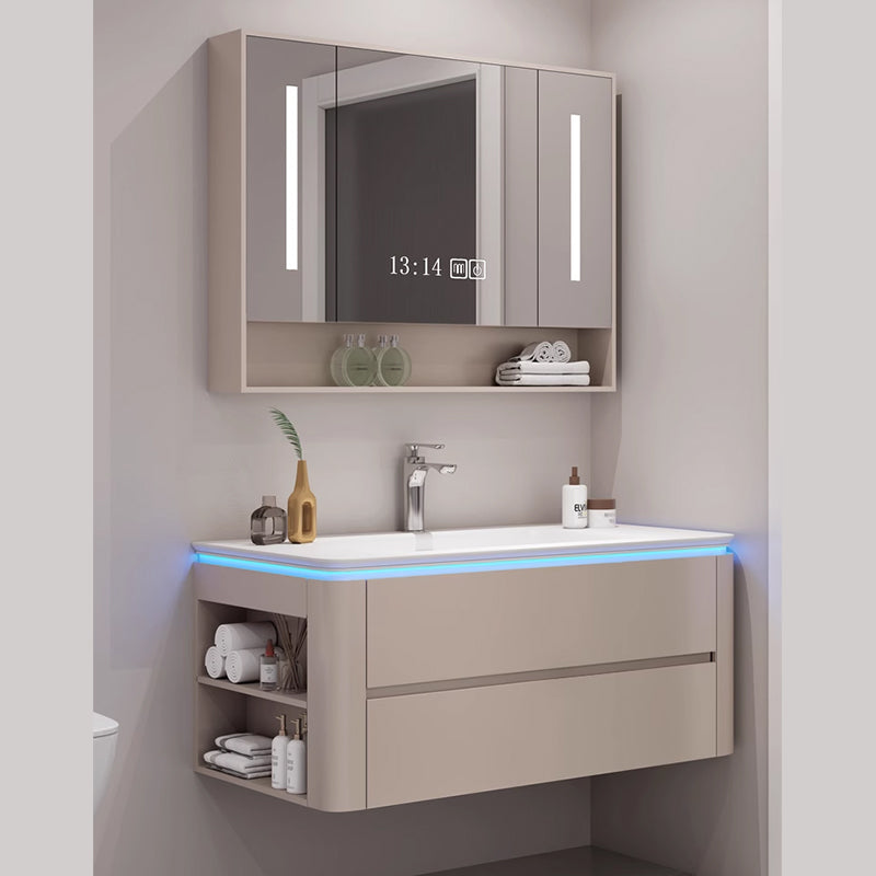 CHUNSONG Second generation makeup storage mirror cabinet with double-sided mirrors Minimalist Modern High Beauty Bathroom Cabinet