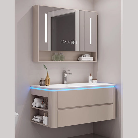 CHUNSONG Second generation makeup storage mirror cabinet with double-sided mirrors Minimalist Modern High Beauty Bathroom Cabinet