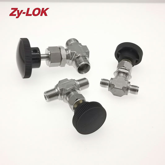 ZHENYI BALL VALVE Stainless steel right angle needle valve outer thread needle valve right angle inner and outer thread needle valve