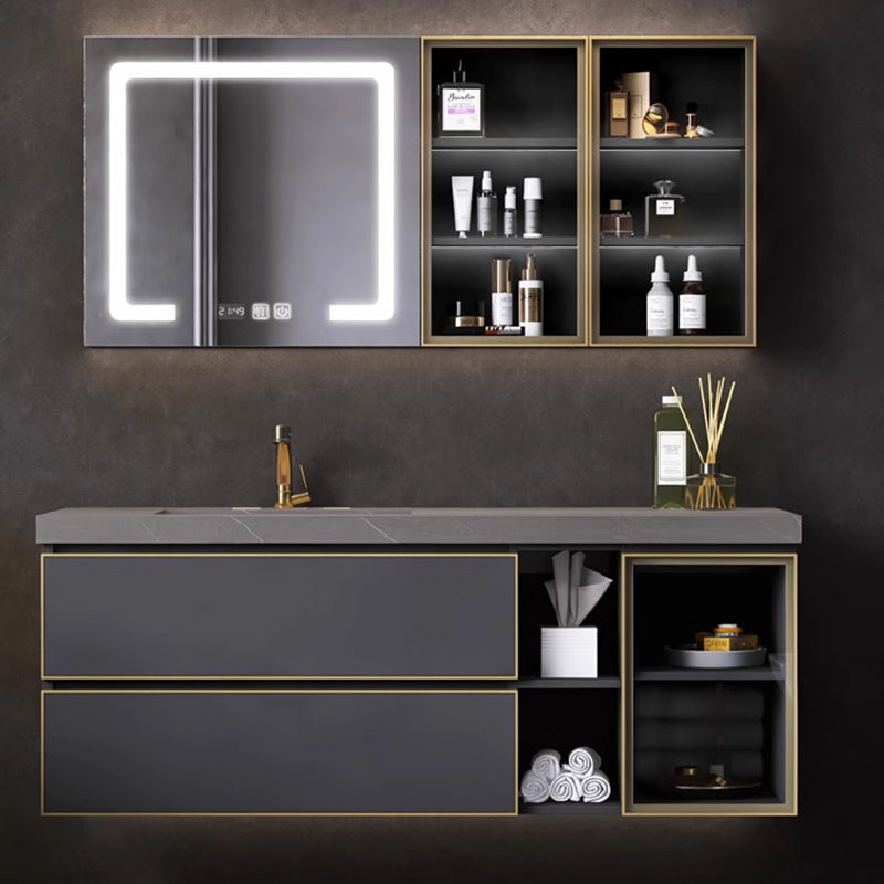 CHUNSONG Intelligent mirror cabinet combination set Ceramic integrated basin, bathroom cabinet, makeup mirror cabinet, bathroom sink, washbasin combination