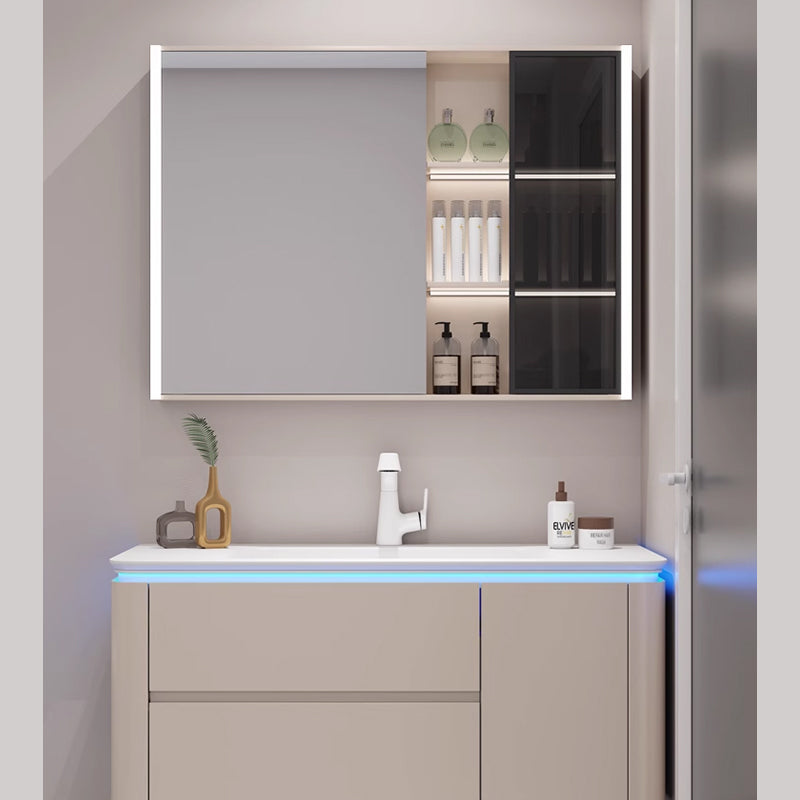 CHUNSONG Second generation makeup storage mirror cabinet with double-sided mirrors Minimalist Modern High Beauty Bathroom Cabinet
