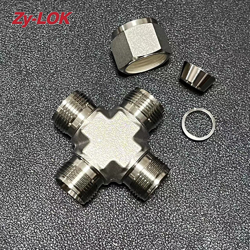 ZHENYI UNION CROSS  Stainless steel ferrule joint four-way joint