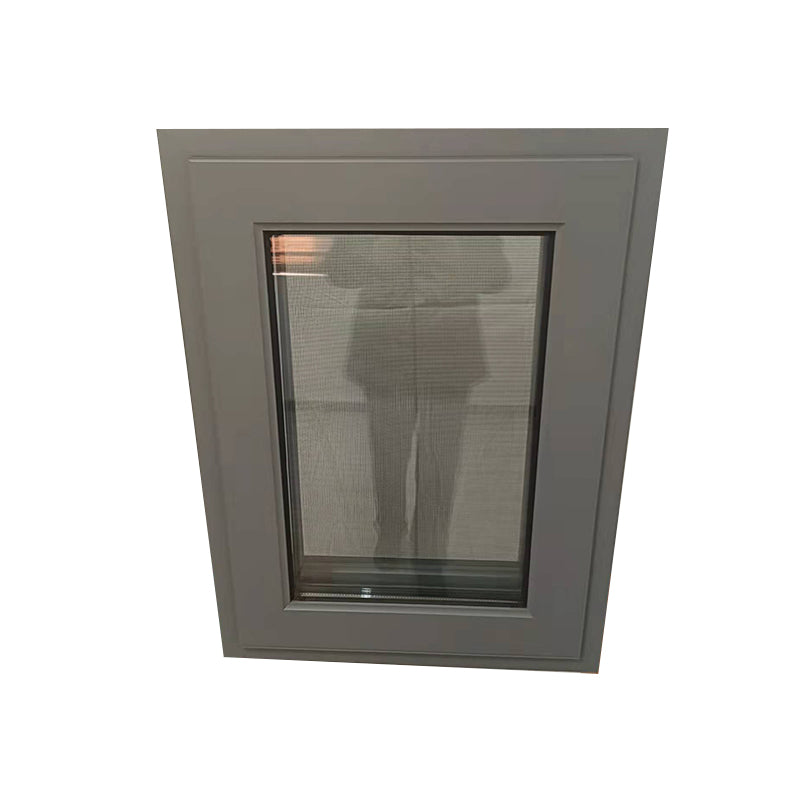 DELAIQI 60 series bridge insulation aluminum alloy upper suspension window (light gray) Aluminum alloy doors and windows, balcony bridge cutoff, aluminum doors and windows