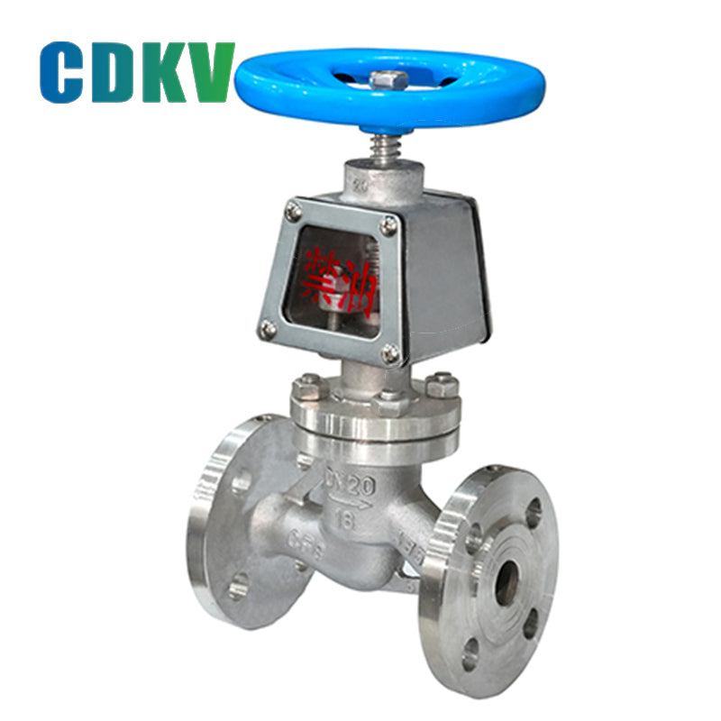 DAKE JY41-16P oxygen shut-off valve  Stainless steel oxygen flange globe valve for oil prohibition, degreasing, and oxygen removal