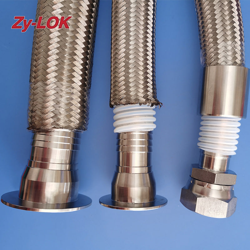 ZHENYI Convoluted PTFE Hose  PTFE Teflon corrugated pipe