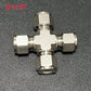 ZHENYI UNION CROSS  Stainless steel ferrule joint four-way joint