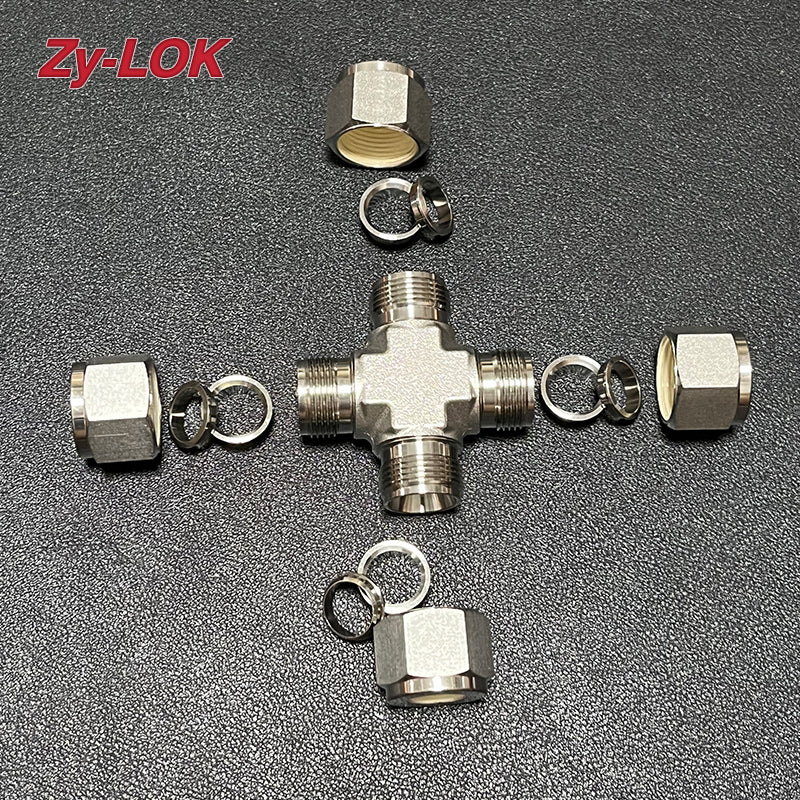 ZHENYI UNION CROSS  Stainless steel ferrule joint four-way joint