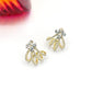 ZHONGTAI Sweet and little fresh earrings 19.7mmx16.7mm Full diamond earrings, niche high-end feel earrings