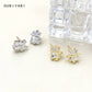 ZHONGTAI Sweet and little fresh earrings 13.3mmx10.3mm   Diamond earrings, new trendy earrings, niche design, high-end feel earrings