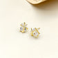 ZHONGTAI Sweet and little fresh earrings 13.3mmx10.3mm   Diamond earrings, new trendy earrings, niche design, high-end feel earrings