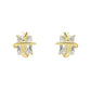 ZHONGTAI Sweet and little fresh earrings 13.3mmx10.3mm   Diamond earrings, new trendy earrings, niche design, high-end feel earrings